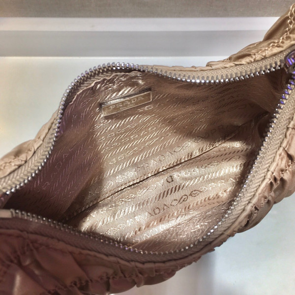 Pra*a nylon and saffiano leather mini bag