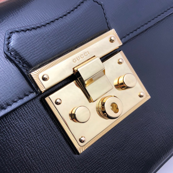 G*u*i padlock gg small bamboo shoulder bag