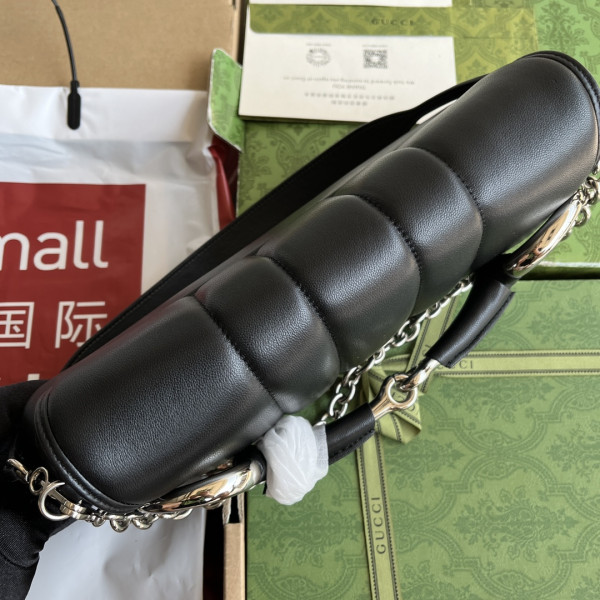 G*u*i horsebit chain medium shoulder bag