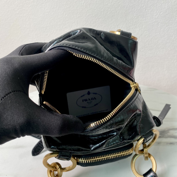 Pra*a dangle leather top-handle mini-bag